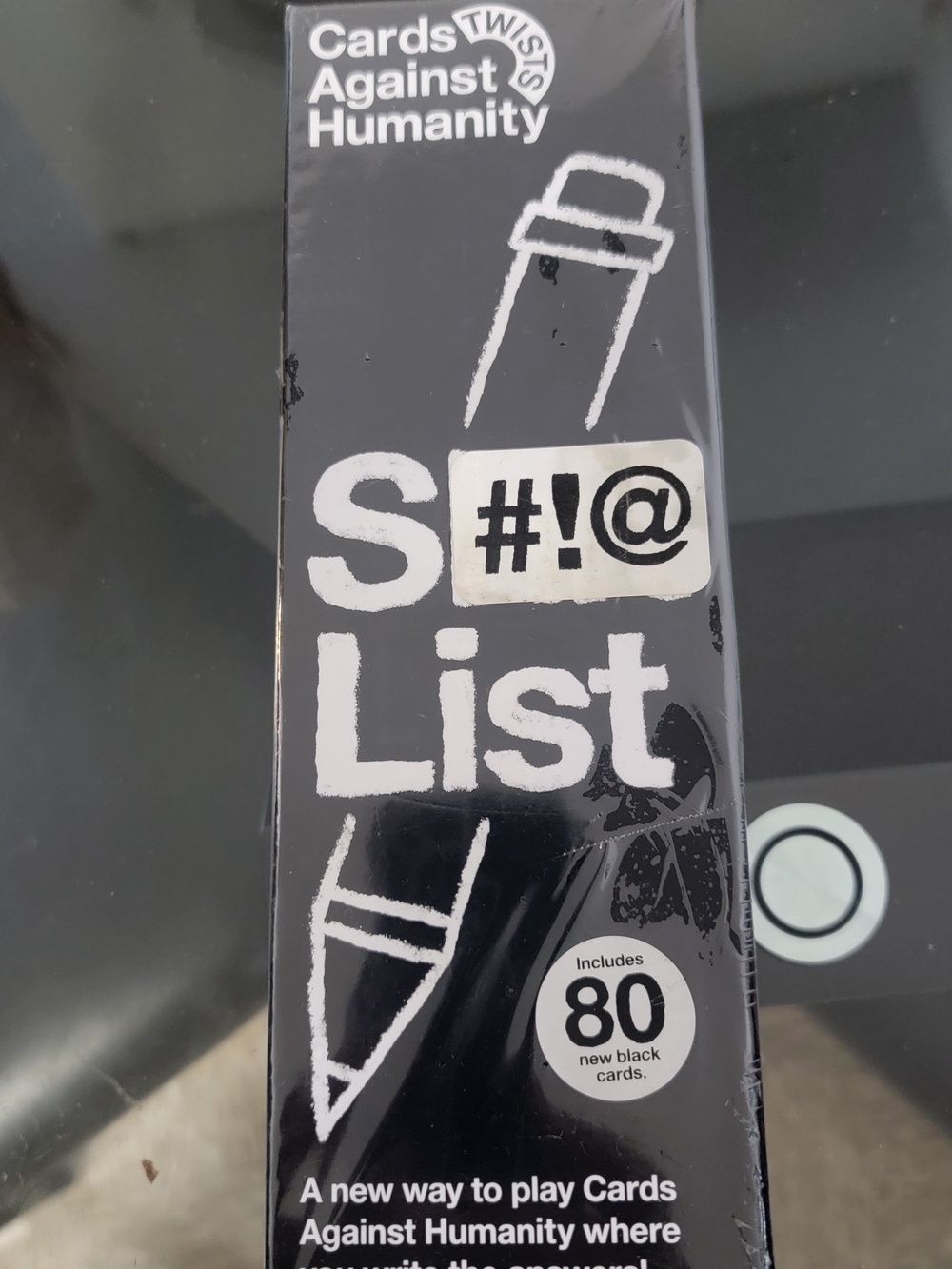 Cards Against Humanity S#!@ List Party Game - Black